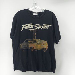 free spirit t shirt men size large black